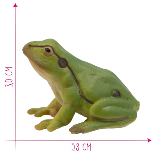 Bullyland 68401 - Spielfigur Laubfrosch, ca. 5,7 cm große Tierfigur, detailgetreu, PVC-frei, ideal als kleines Geschenk für Kinder ab 3 Jahren, Grün