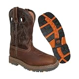 Wolf Genuine Leather Mens Work Boots - Insulated, Oil & Slip Resistant Construction Work Boots Men