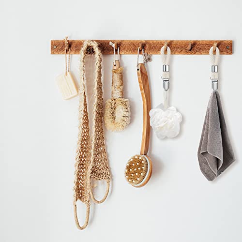 Jagowa 6 Pcs Cotton Rope Bath Towel Clip Anti-rust Metal Bathroom Hanging Clip for Home and Kitchen Cabinets - Image 4