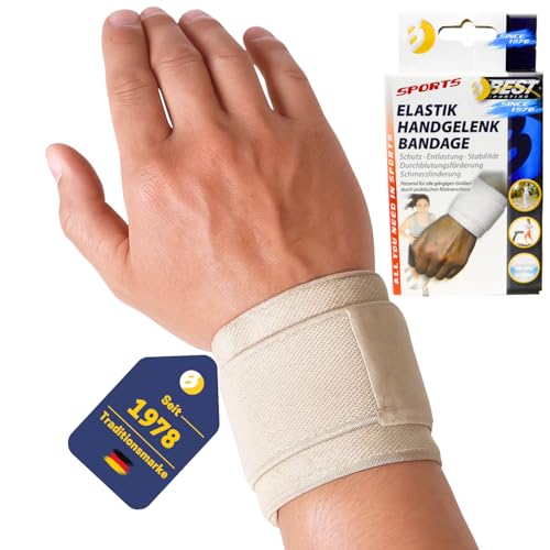 Best Sport Elastische polsbandage - Wit