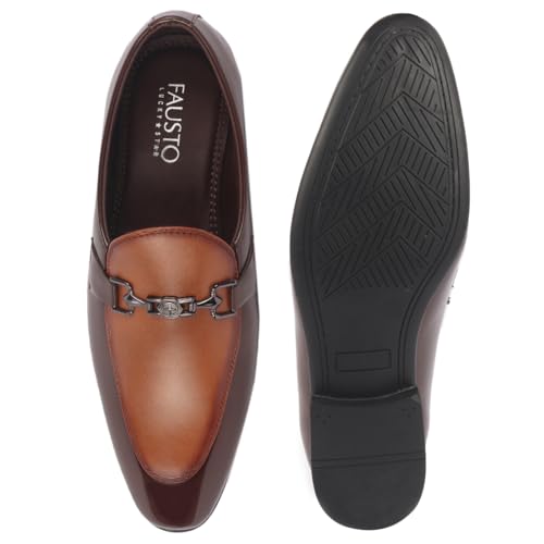 Image of FAUSTO Men Leather Pull-On Shoes