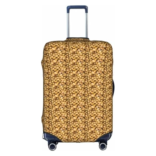 SHuWeiD Funda protectora de equipaje con estampado de papas de jardín, de poliéster, lavable, para maleta, para viaje, color blanco, tamaño mediano, Blanco, Medium