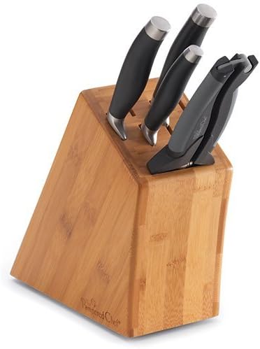 Pampered Chef Small Bamboo Knife Block Set