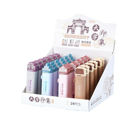 4pcs - Cartoon Creative Push-Pull Eraser Clean, Scratch Free, and Debris Free Eraser-University Impressions