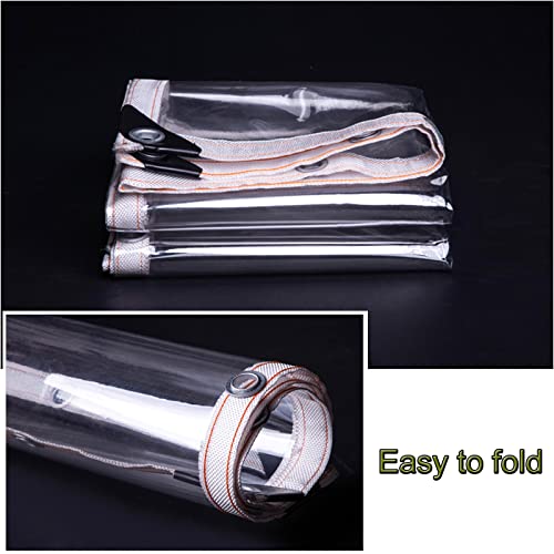 Bâche en PVC souple transparente imperméable 1,8x2m avec œillets 1,6cm - 3