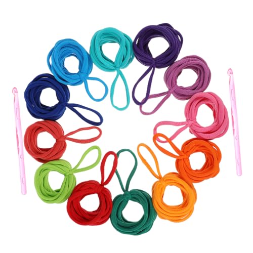 DOITOOL 1 Juego Cordón elástico trenzado kit de bandas de telar juego de telar telares Cuerdas elásticas multicolores Lazos de telar multicolores bucles de tejido para telar de agarraderas