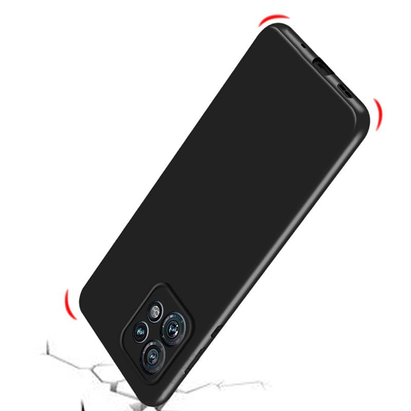 Image of Designerz hub Moto Edge 50 Pro Back Cover | Soft Silicone Slim Back Case Cover for Moto Edge 50 Pro - Black