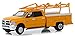 Dodge 2018 Ram 3500 Laramie Service Bed Truck with Ladder Rack Yellow Dually Drivers Series 2 1/64 Diecast Model Car by Greenlight 46020 C