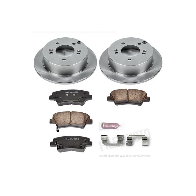 Image of PowerStop Rear Brake Kit for Hyundai Sonata 2009-10 - Z17 Ceramic Brake Pads & Disc Rotors Replacement, KOE5395