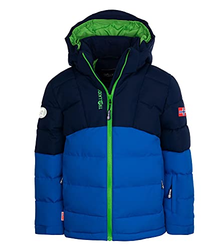 Trollkids Giacca Sci Bambini Hafjell CT - Impermeabile, Leggera, Con Gonna Antineve E Catarifrangenti