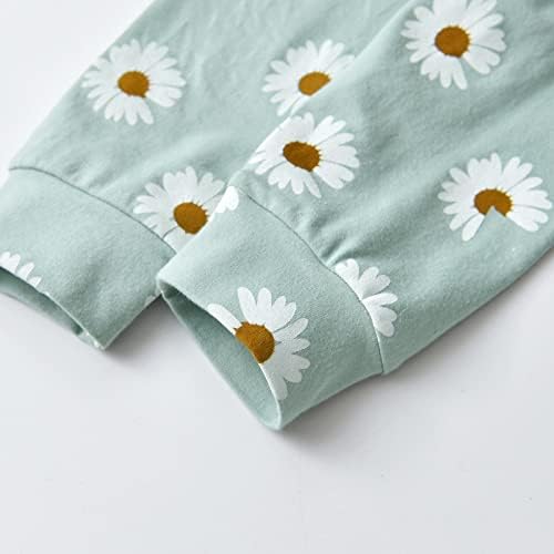 Toddler Baby Girl Clothes Infant Flower Long Sleeve Daisy Pullover Tops Pants Headband 3pcs Outfits Set 7 41XE4P7nuPL. AC