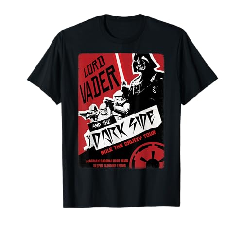 T-shirt Star Wars Lord Vader t-shirt poster de Dark Vador en coton noir pour fan de la saga