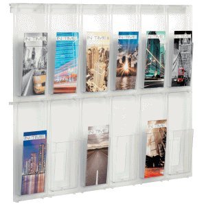 Helit Prospekthalter Placativ Wandset 12 x DINlang glasklar