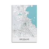 CMHONLY Wahrzeichen-Poster, Brisbane, minimalistisch, 