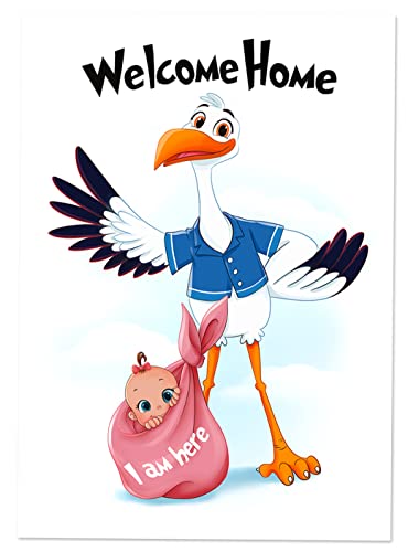 Poster de naissance XXL Welcome Home Baby pour décoration de chambre