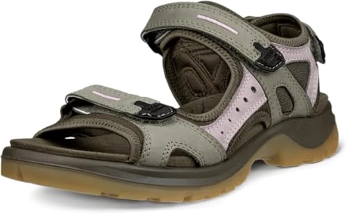 ECCO Women's Yucatan Sport Sandal, VETIVER/Violet ICE/Tarmac Nubuck, 9-9.5