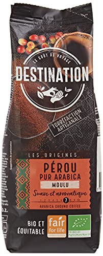 Los 10 mejores cafés en grano Perú DESTINATION Cafe Molido Peru Arabica 250 Gr, Unflavoured