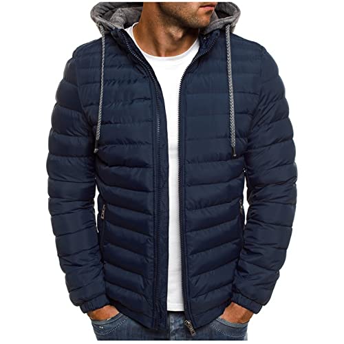 NUSGEAR Abrigo con Capucha Hombre Invierno, Chaquetas de Algodón