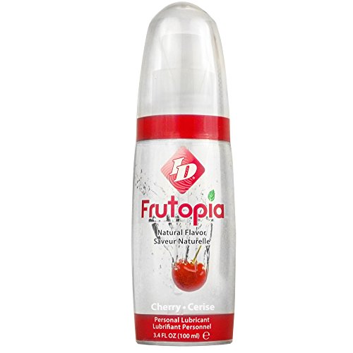 ID Lubricants Frutopia Personal Lubricant - Cherry Flavored, Water Based Lube, 3.4 Fl Oz Bottle, Assorted