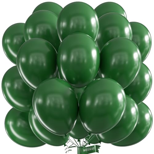 Image of 50pcs 12 inch Party Decoration Matte Latex Balloonfor Birthday Wedding Engagement Anniversary Christmas Festival-Blackish Green