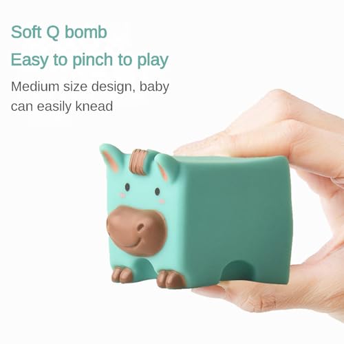 Image of Baby Building Blocks 12Pcs Soft Building Blocks Toy Set, Silicone Bath Toys Chewable, Educational Squeeze Play Toys for Babies Over Six Months Old