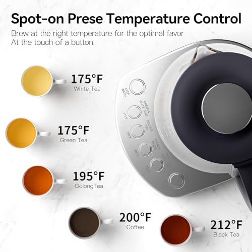 Hervidor eléctrico Olayks con infusor y control de temperatura miniatura 2
