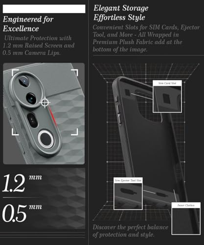Image of WOW IMAGINE Back Cover for Vivo T4 Ultra with Hexa Cube Design | Ultra Slim Soft Rubberised Case | Inner Velvet Fabric | Matte Silicone Flexible Mobile Case | Camera Protection - Olive Green