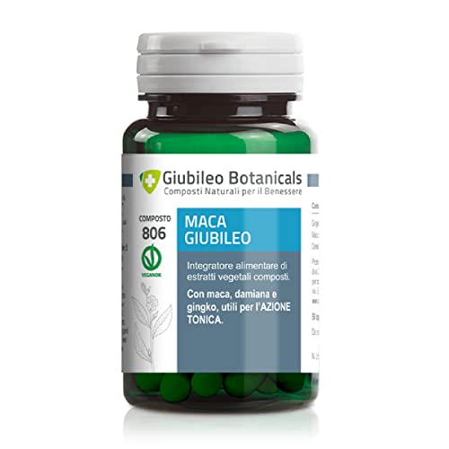 Integratore 100% Naturale con MACA, e DAMIANA, Utili per la funzione delle vie urinarie,e con GINKO- Azione Tonica e di sostegno - 50 capsule