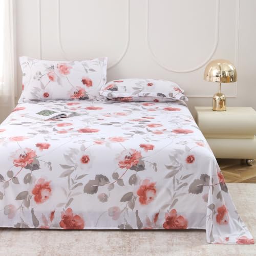 Image of Dew Cotton Bedsheet for Double Bed 160 TC 250 x 225 CM, White