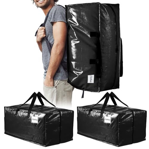 TAILI Heavy Duty Moving Bags Extra Large, Clothing Storage Bags with Sturdy Zipper and Strong Handles