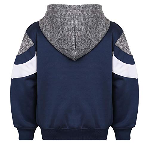 Boys Girls Tracksuit Contrast Panelled Hooded Hoodie & Bottom Jogging Suits 5-134