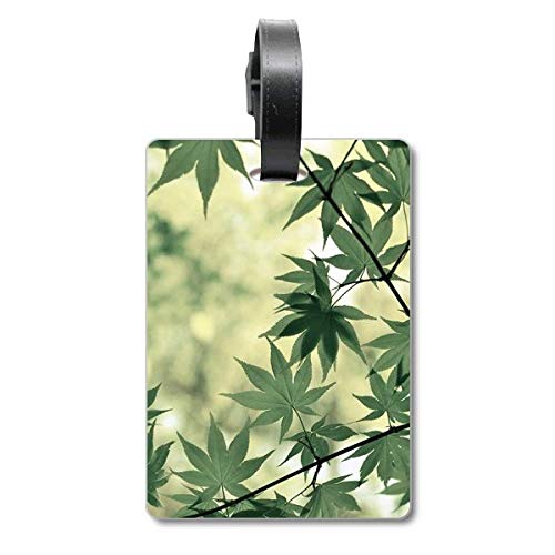 Étiquette de valise feuille d'érable en silicone souple avec attache résistante