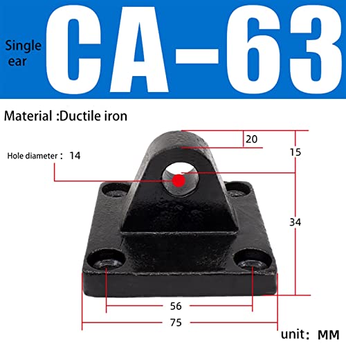 Instalación de cilindro F-SC32CA con base de oreja única, 1 unidad 6
