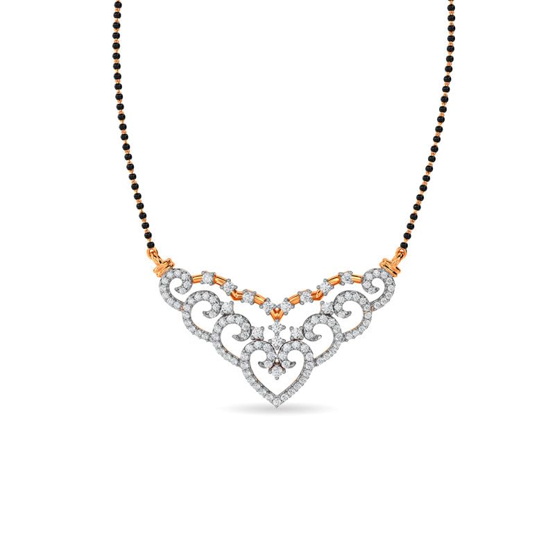 Image of KISNA JEWELS 14KT|18KT BIS Hallmark Pure Gold TANMANIYA Mangalsutra For Women