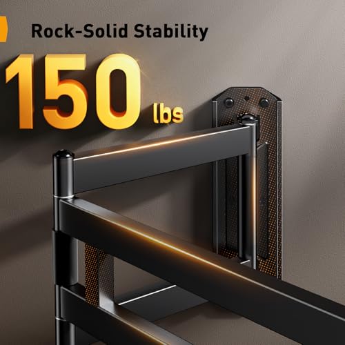Image of Perlegear Corner TV Wall Mount Long Arm TV Mount for 42-84 Inch TVs up to 150 lbs - Full Motion Wall Mount Single Stud with 37.2 inch Extension