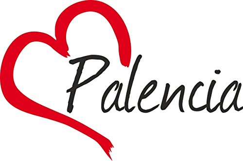 Vinilo Adhesivo para el coche o la moto  PALENCIA  (Ciudad) corazón Sticker ca.9x13cm Pegatina sin fondo