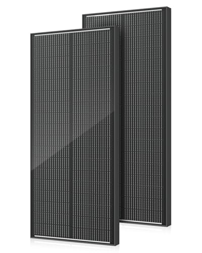 Rvpozwer 18BB 200W Solar Panel, 2Pcs N-Type 12V/24V 100 Watt Solar Panels, 25% High Efficiency...