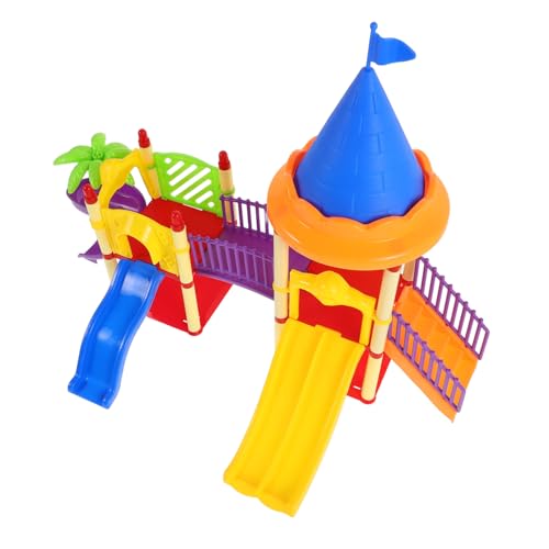 Gatuida giocattoli da scivolo Modellini di giocattoli con diapositive piccole arredamento della casa delle bambole in miniatura mini ornamenti per parchi giochi plastica Colore Casuale