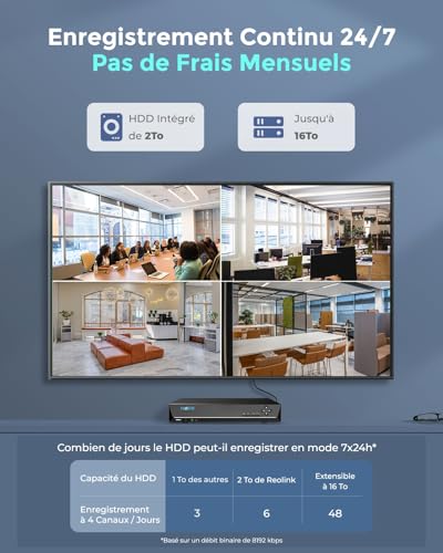 Kit 12MP Reolink RLK8-1200B4-A : Caméra de surveillance HD PoE Kit 12MP Reolink RLK8-1200B4-A : Caméra de surveillance HD PoE