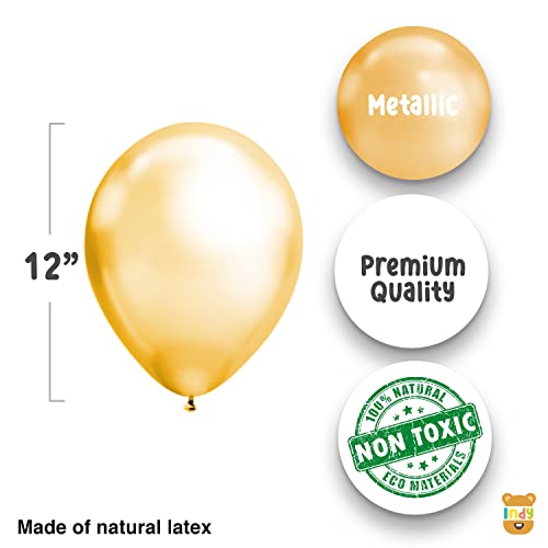 Image of ITAF Set of 35 Pcs Happy Birthday / Baby Welcome / 1st First Birthday Foil Balloons Theme Decoration Kit For Girls ,Boys ,Kids - 1 Happy Birthday Rainbow Cake Foil Balloon , 2 Gold Star Foil Balloons , 2 Printed Happy Birthday Round Foil Balloons , 15 Gold , 15 White Metallic Balloons