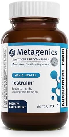 Metagenics Testralin – Testosterone Support for Men 40+* – Estrogen & Testosterone Metabolism Supplement* – with Flax Seed, Green Tea Leaf & Phytosterols- Gluten-Free – 60 Tablets