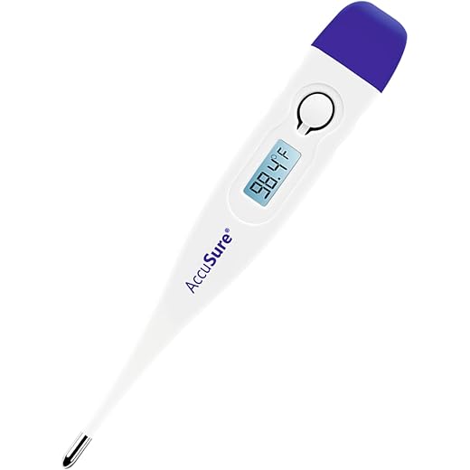 AccuSure MT-1027 Digital Thermometer Case White
