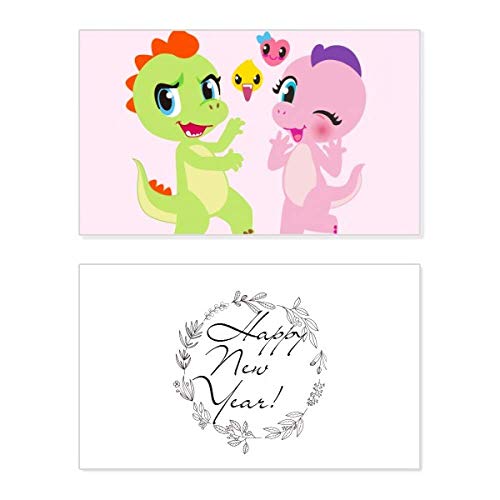 Tarjeta conmemorativa de Año Nuevo: mensaje de bendición dinosaurio Kingdom Love You