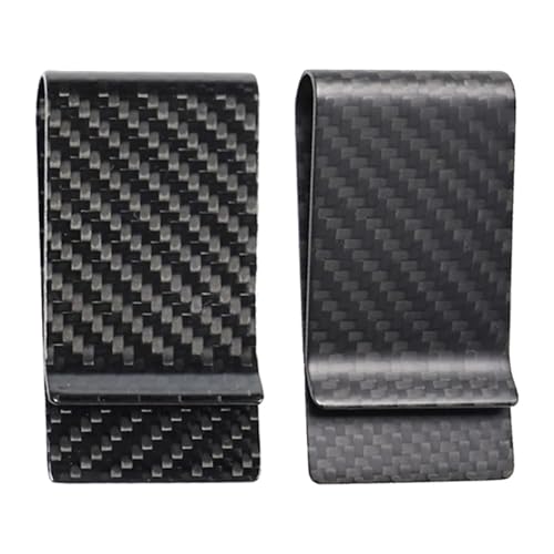 Money Clip for Men 2pcs Carbon Fiber Fashion Car Slim Card Holder Casual Minimalist Wallet Credit Card Money Holder2
