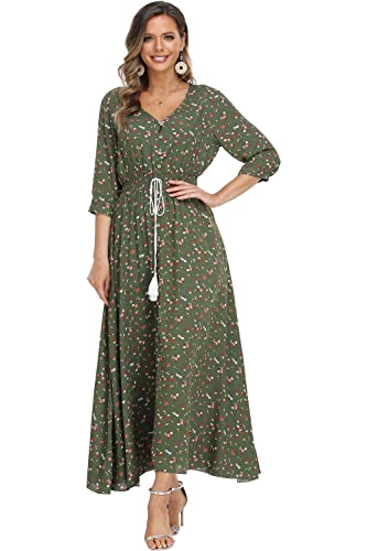 Image of Casual Summer Dresses for Women 2026 Maxi Dress Flowy Bohemian Beach Party