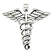 NEWME 12pcs Caduceus Medical Cane Charms Pendant for DIY Jewelry Wholesale Crafting Bracelet and Necklace Making