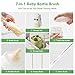 Baby Bottle Brush Set - Baby Bottle Cleaner Kit with Nipple Brush, Silicone Bottle Brush, Straw Cleaner Brush, Soap Dispenser, Bottle Drying Rack - 7 in 1 Bottle Cleaning Tool Set for Home and Travel