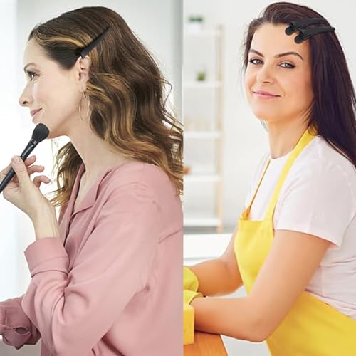 6pcs Hair sectioning clips Professional Hair Clips,Plastic Hairdresser Clips,Hair Styling Clips Salon and Home Hair Cutting Clips for Hairdresser (Black) - Image 6