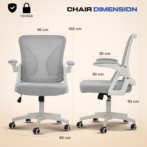 DROGO Premium Ergonomic Office Chair for Work from Home, High Back Computer Chair with Breathable Mesh, Adjustable Seat, Rocking & Winged Back |... - Image 2