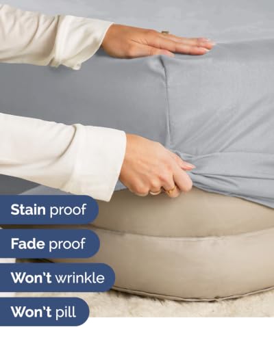 Image of CGK Linens 2 Pack Extra Deep Queen Fitted Sheets - Steel Blue